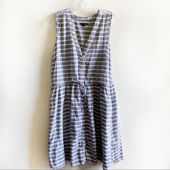GAP Factory Dresses & Skirts - Gap Factory dress blue striped chambray sleeveless